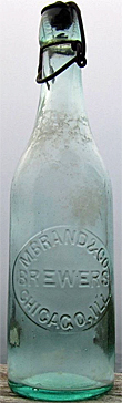 MICHAEL BRAND & COMPANY BREWERS EMBOSSED BEER BOTTLE