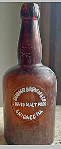 CHICAGO BREWING COMPANY EMBOSSED BEER BOTTLE