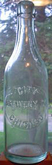 CITY BREWERY COMPANY EMBOSSED BEER BOTTLE