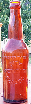CITY BREWERY COMPANY EMBOSSED BEER BOTTLE