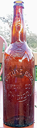 FORTUNE BROTHERS BREWING COMPANY EMBOSSED BEER BOTTLE