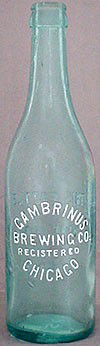 GAMBRINUS BREWING COMPANY EMBOSSED BEER BOTTLE