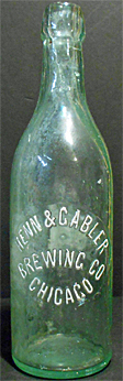 HENN & GABLER BREWERY EMBOSSED BEER BOTTLE