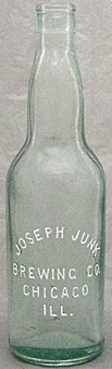 JOSEPH JUNK BREWING COMPANY EMBOSSED BEER BOTTLE