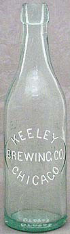 KEELEY BREWING COMPANY EMBOSSED BEER BOTTLE