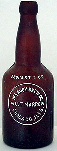 McAVOY BREWING COMPANY EMBOSSED BEER BOTTLE
