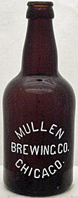 MULLEN BREWING COMPANY EMBOSSED BEER BOTTLE