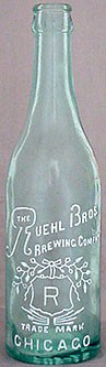 THE RUEHL BROTHERS BREWING COMPANY EMBOSSED BEER BOTTLE