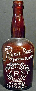 WILLIAM RUEHL BREWING COMPANY EMBOSSED BEER BOTTLE