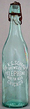 THE K. G. SCHMIDT BREWING COMPANY EMBOSSED BEER BOTTLE