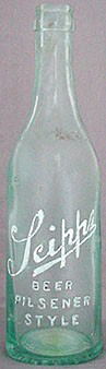 THE CONRAD SEIPP BREWING COMPANY EMBOSSED BEER BOTTLE