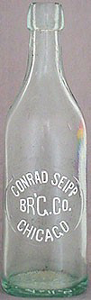 THE CONRAD SEIPP BREWING COMPANY EMBOSSED BEER BOTTLE