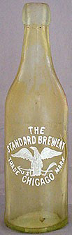 THE STANDARD BREWERY EMBOSSED BEER BOTTLE