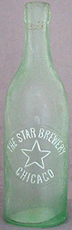 THE STAR BREWERY EMBOSSED BEER BOTTLE