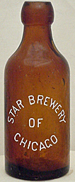 THE STAR BREWERY EMBOSSED BEER BOTTLE