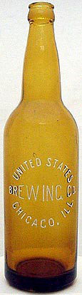 UNITED STATES BREWING COMPANY EMBOSSED BEER BOTTLE