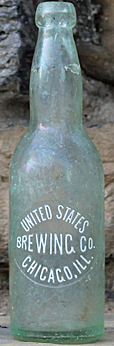 UNITED STATES BREWING COMPANY EMBOSSED BEER BOTTLE