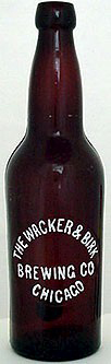 THE WACKER & BIRK BREWING COMPANY EMBOSSED BEER BOTTLE