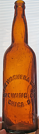 THE WACKER & BIRK BREWING COMPANY EMBOSSED BEER BOTTLE