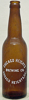 CHICAGO HEIGHTS BREWING COMPANY EMBOSSED BEER BOTTLE