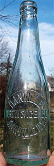 DANVILLE BREWING & ICE COMPANY EMBOSSED BEER BOTTLE
