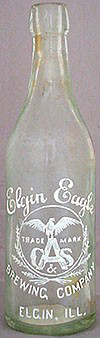 ELGIN EAGLE BREWING COMPANY EMBOSSED BEER BOTTLE