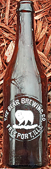 THE BEAR BREWING COMPANY EMBOSSED BEER BOTTLE