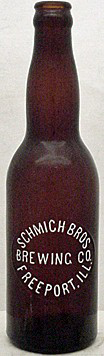 M. SCHMICH & COMPANY BREWERY EMBOSSED BEER BOTTLE
