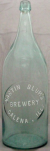 MARTIN BLUM'S BREWERY EMBOSSED BEER BOTTLE