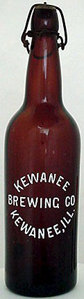 KEWANEE BREWING COMPANY EMBOSSED BEER BOTTLE
