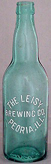 THE LEISY BREWING COMPANY EMBOSSED BEER BOTTLE
