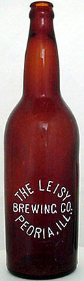 THE LEISY BREWING COMPANY EMBOSSED BEER BOTTLE