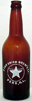 STAR UNION BREWING COMPANY EMBOSSED BEER BOTTLE