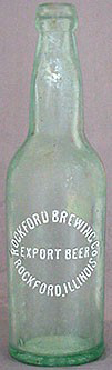 ROCKFORD BREWING COMPANY EMBOSSED BEER BOTTLE