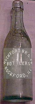 ROCKFORD BREWING COMPANY EMBOSSED BEER BOTTLE