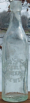 SOUTH CHICAGO BREWERY EMBOSSED BEER BOTTLE