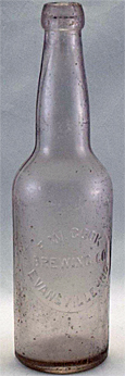 F. W. COOK BREWING COMPANY EMBOSSED BEER BOTTLE