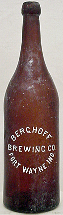BERGHOFF BREWING COMPANY EMBOSSED BEER BOTTLE