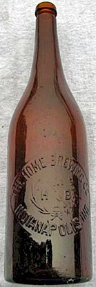 THE HOME BREWING COMPANY EMBOSSED BEER BOTTLE