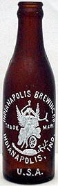 INDIANAPOLIS BREWING COMPANY EMBOSSED BEER BOTTLE