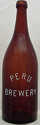 PERU BREWERY EMBOSSED BEER BOTTLE