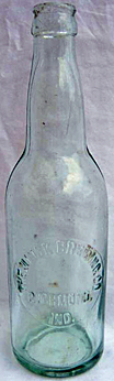 THE MINCK BREWING COMPANY EMBOSSED BEER BOTTLE