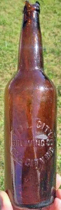 TELL CITY BREWING COMPANY EMBOSSED BEER BOTTLE