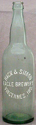 HACK & SIMON EAGLE BREWERY EMBOSSED BEER BOTTLE