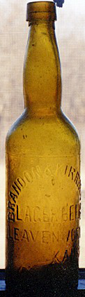 BRANDON & KIRRMEYER LAGER BEER EMBOSSED BEER BOTTLE