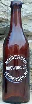 HENDERSON BREWING COMPANY EMBOSSED BEER BOTTLE
