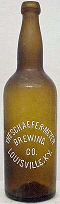 THE SCHAEFER - MEYER BREWING COMPANY EMBOSSED BEER BOTTLE