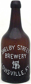 SHELBY STREET BREWERY EMBOSSED BEER BOTTLE