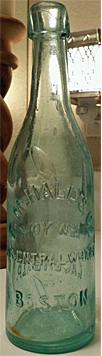 F. M. HALL & COMPANY IMPERIAL NEW YORK LAGER BIER EMBOSSED BEER BOTTLE