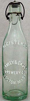HANLEY & CASEY BREWERY COMPANY EMBOSSED BEER BOTTLE